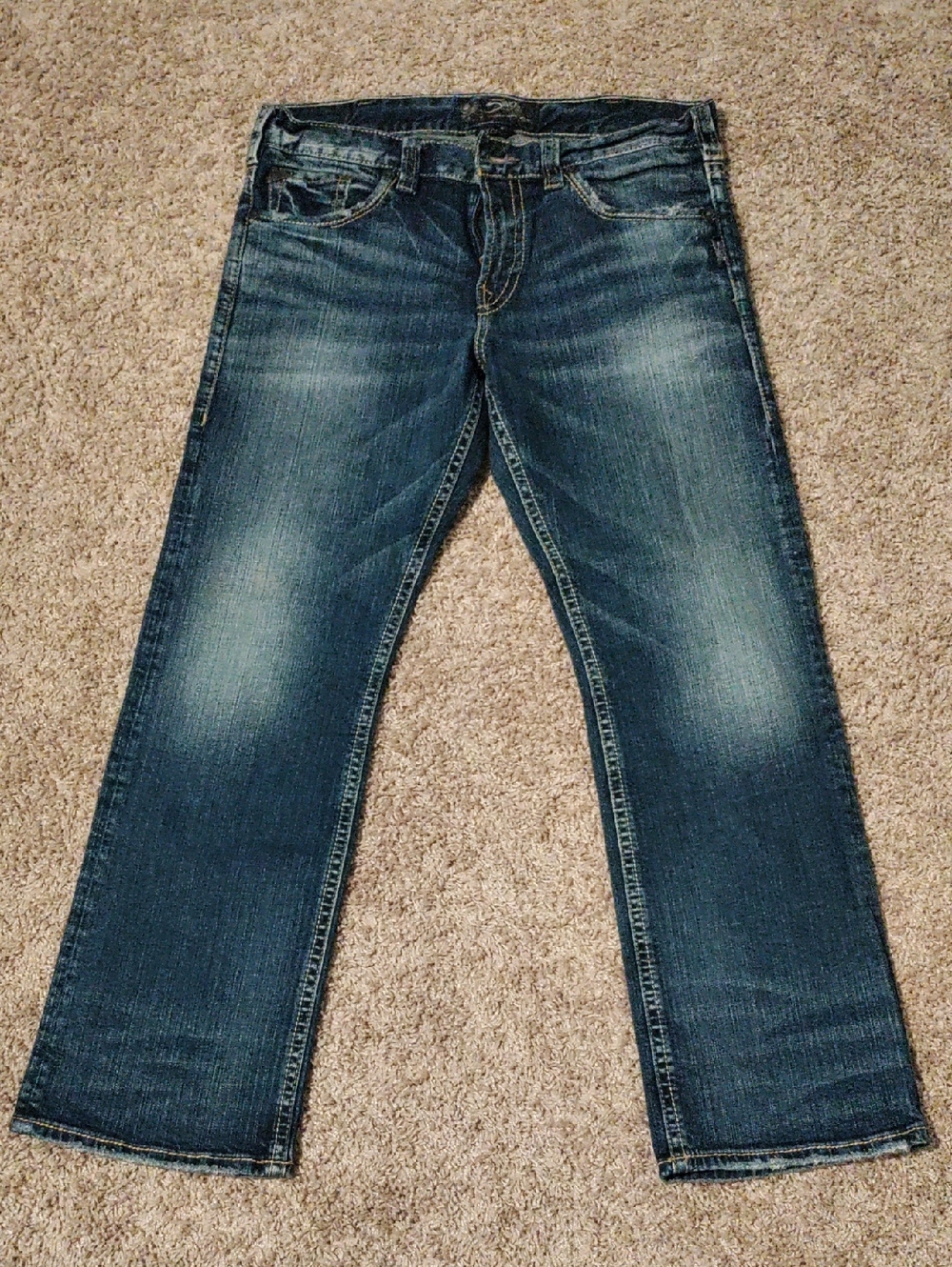 Silver Classic Men's Blue Straight-Leg Jeans